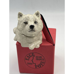 Kevin Francis Face Pot The White Wolf Limited Edition Numbered NIB Trinket Box
